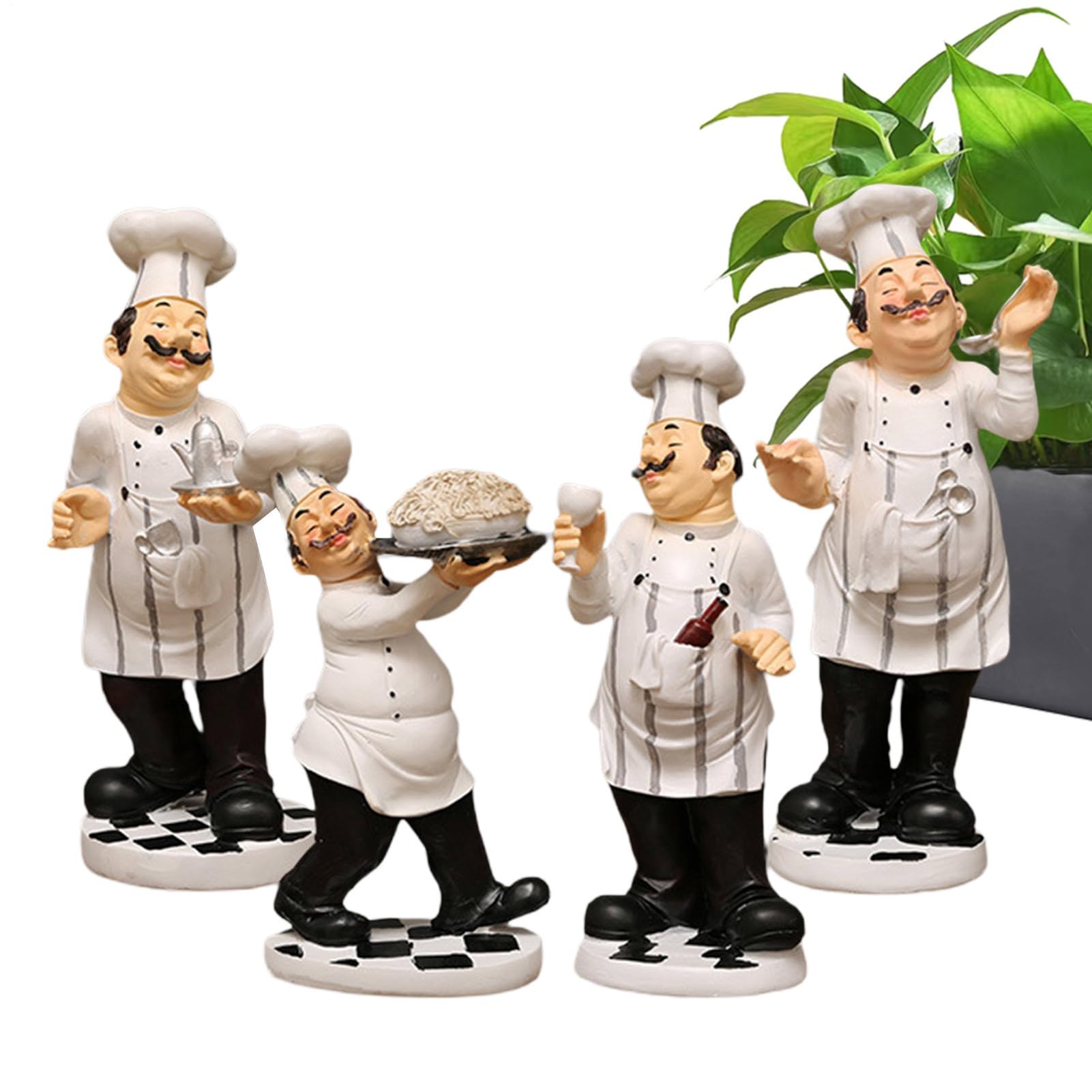 Generico Figurine dello chef Decorazioni per, Statuette dello chef | Decorazioni per | Figurina da bancone di cucina - Statue da tavolo in resina, ornamenti da tavolo, centrotavola per casa, cuc