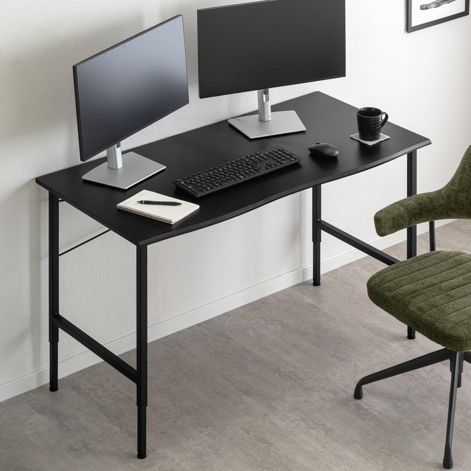 Amazon | タンスのゲン デスク 幅120㎝ 高さ調整 3段階 昇降デスク