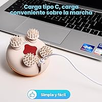 Vista 5 de arboleaf Masajeador Eléctrico para el Cuero Cabelludo, Masajeador de Cabeza, Alivio del Estrés del Cuero Cabelludo, 5 en 1 Amasado, 128 Nodos