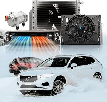 12V Under Dash Air Conditioner, Universal 12 Volt A/C Kit System, Electric 12V DC Underdash AC Unit 11000 BTU Fast Cooling, Low Noise for RV, Camper, Automotive, Truck, Van, Tractor, Bus, Pickup