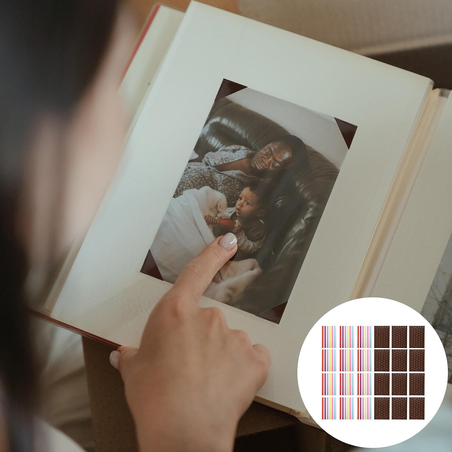 30 Sheets Photo Mounting Corners Stickers for Scrapbooks