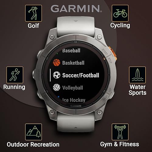 Miniatura 3 de Garmin Fenix 7 Pro - Sapphire Solar Edition Reloj inteligente de titanio de 1.850 in  Hasta 22 días de duración de la batería, multideporte y al