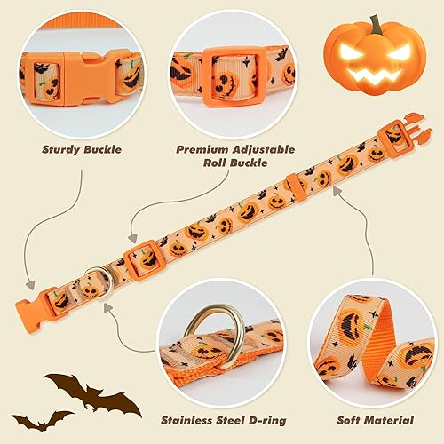 Miniatura 7 de azuza Collar de San Valentín para perro, collar de perro extraíble con corbatín de San Valentín con patrón romántico de corazones rosas brillantes,