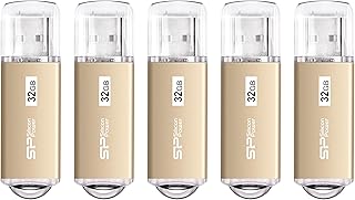 Silicon Power 5 Pack 32GB USB 3.0/3.1 Gen1 USB Flash Drive Blaze B02 (Champagne Gold) Price In India