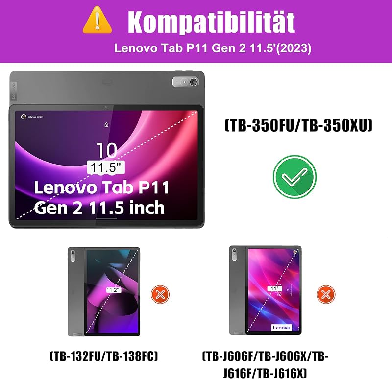 Zabatoco Lenovo Tab P11 Gen 2 Billentyűzetes Tok 7 Szín Háttérvilágítás