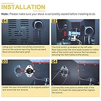 Vista 6 de Adviace 80601 Interruptor de Límite de Alta Temperatura para Estufas de Pellets Vogelzang VG5790, VG5770, USSC 5660 y Estufas de Pellets Ashley