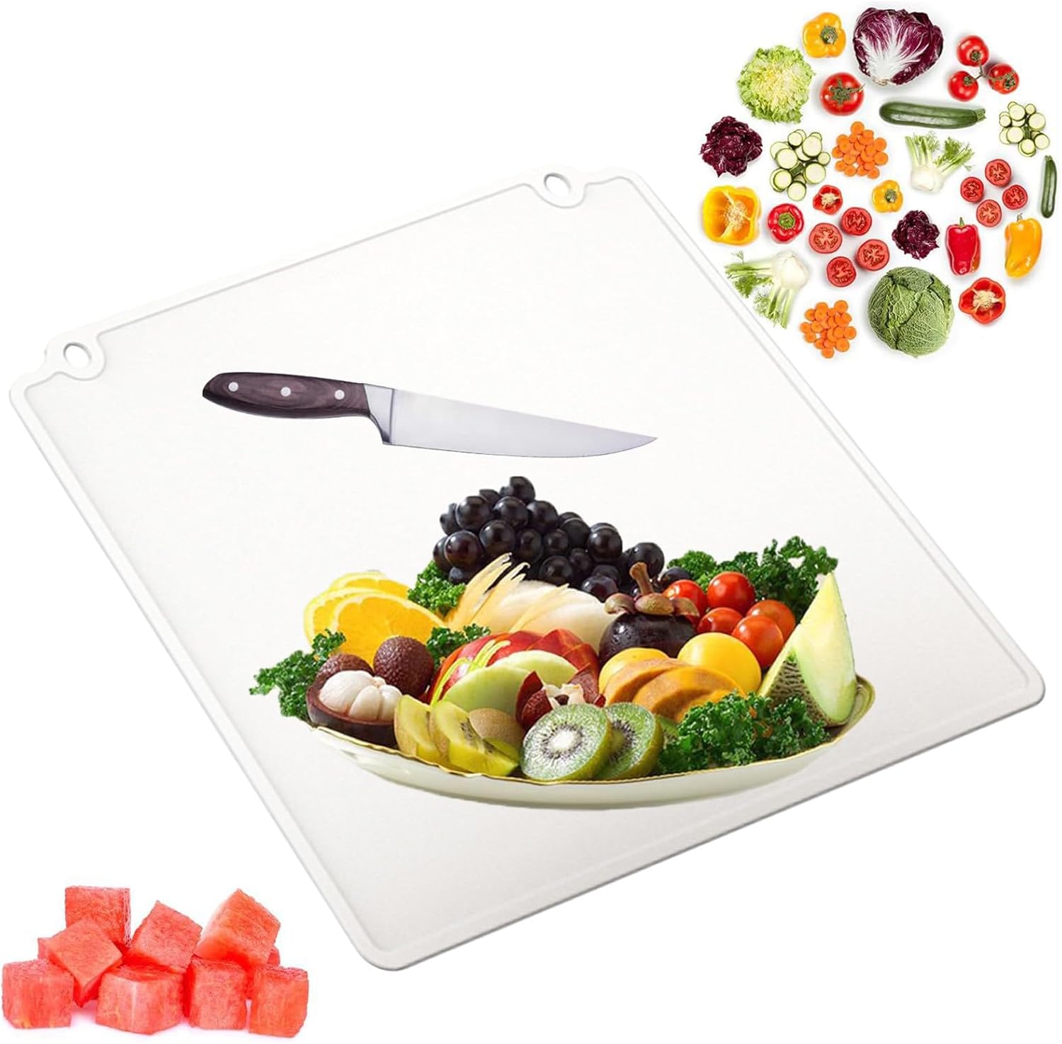 Acrylic Cutting Board for Kitchen, Tabletop Transparent Nonslip Large Cutting Board