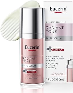 Eucerin Radiant Tone Dual Serum: Thiamidol Dark Spot Corrector with Hyaluronic Acid for Even, Radiant Skin - 1 fl oz