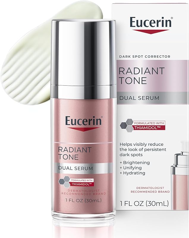 Radiant Tone Dual Serum Corrector de manchas oscuras, suero de manchas oscuras con tiamidol y ácido hialurónico, botella de 1 fl oz
