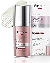 Eucerin Radiant Tone Dual Serum Dark Spot Corrector, Dark Spot Serum with Thiamidol and Hyaluronic Acid, Helps Visibly Reduce the Look of Persistent Dark Spots, 1 Fl Oz Bottle