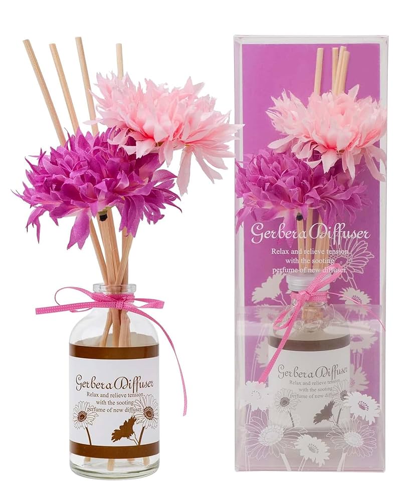 フラワーディフューザー(ピンク&パープル)/柑橘系の香り フラワー フラワーディフューザー(ピンク&パープル)/柑橘系の香り フラワー