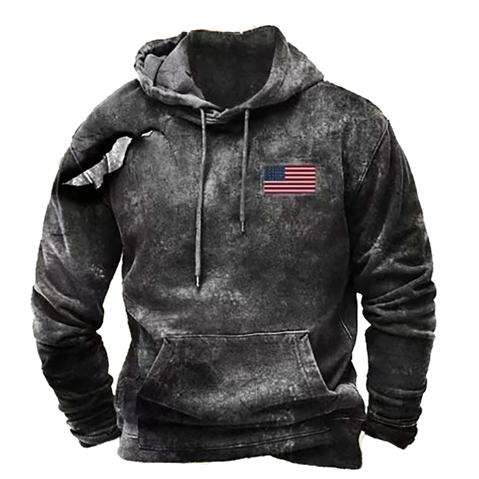 ZQTRYJJIMen Sweatshirts,Mens Hoodies Patchwork Pullover Fleece Long Sleeve Sweatshirts Casual Drawstring Tops with Pockets