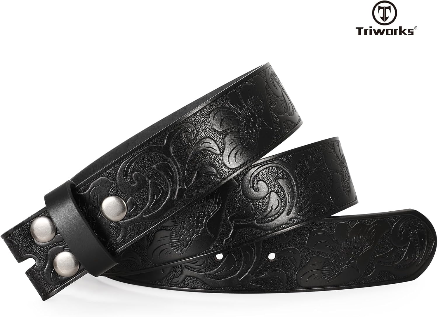 TRIWORKS Western Belt without buckle for men – Cowboy Cowgirl Leather Belts for Jeans - Image 5