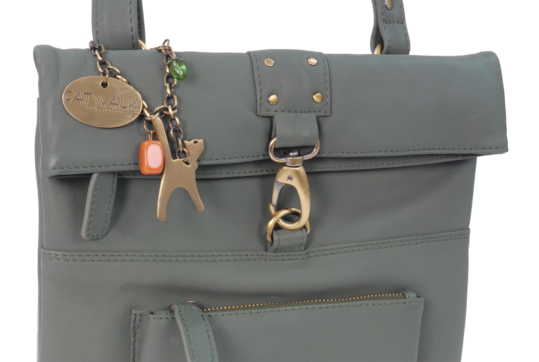 Catwalk Collection Handbags - Damska Skórzana Torebka Antykradzieżowa Crossbody - Mała Torba Listonoszka - Regulowany Pasek - Dispatch