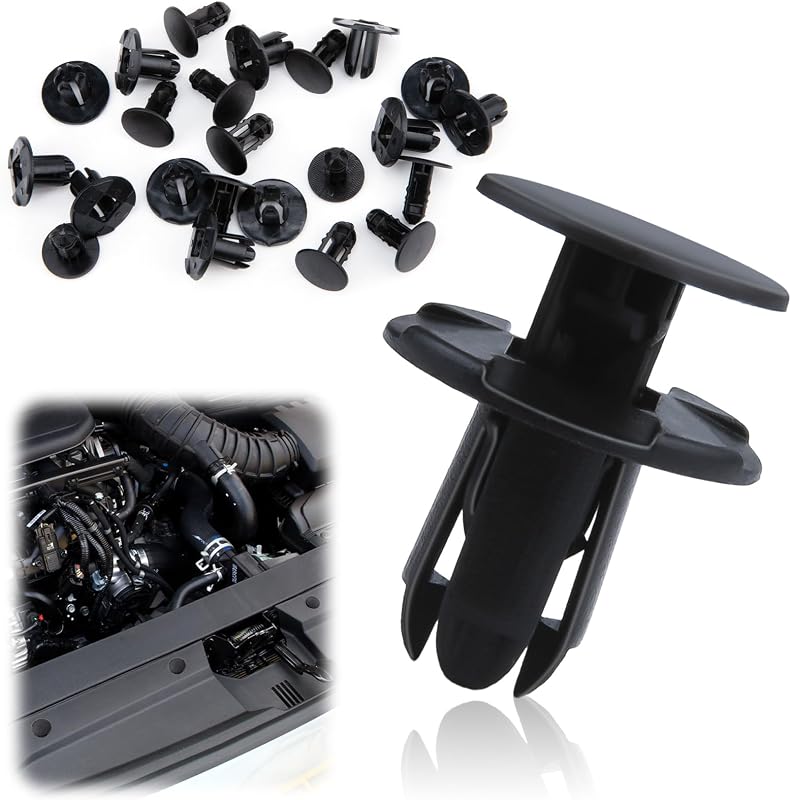 20 PCS Fender Liner Push-Type Retainer Clip Fastener, Car Retainer Clips | Bumper Engine Under Cover Clip, Compatible with Hyundai Kia Accent, Azera, Equus, Elantra, Genesis, Replaces GM: 86595-2T500