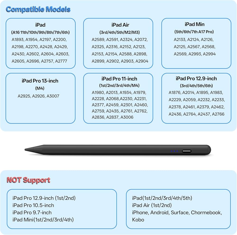 Amazon.com: iPad Air 13/11 inch Pencil, Stylus Pen for iPad Air 3