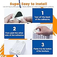 Vista 20 de Ruedas giratorias autoadhesivas, rodillos de electrodomésticos para electrodomésticos de cocina, rueda universal giratoria de 360° para caja