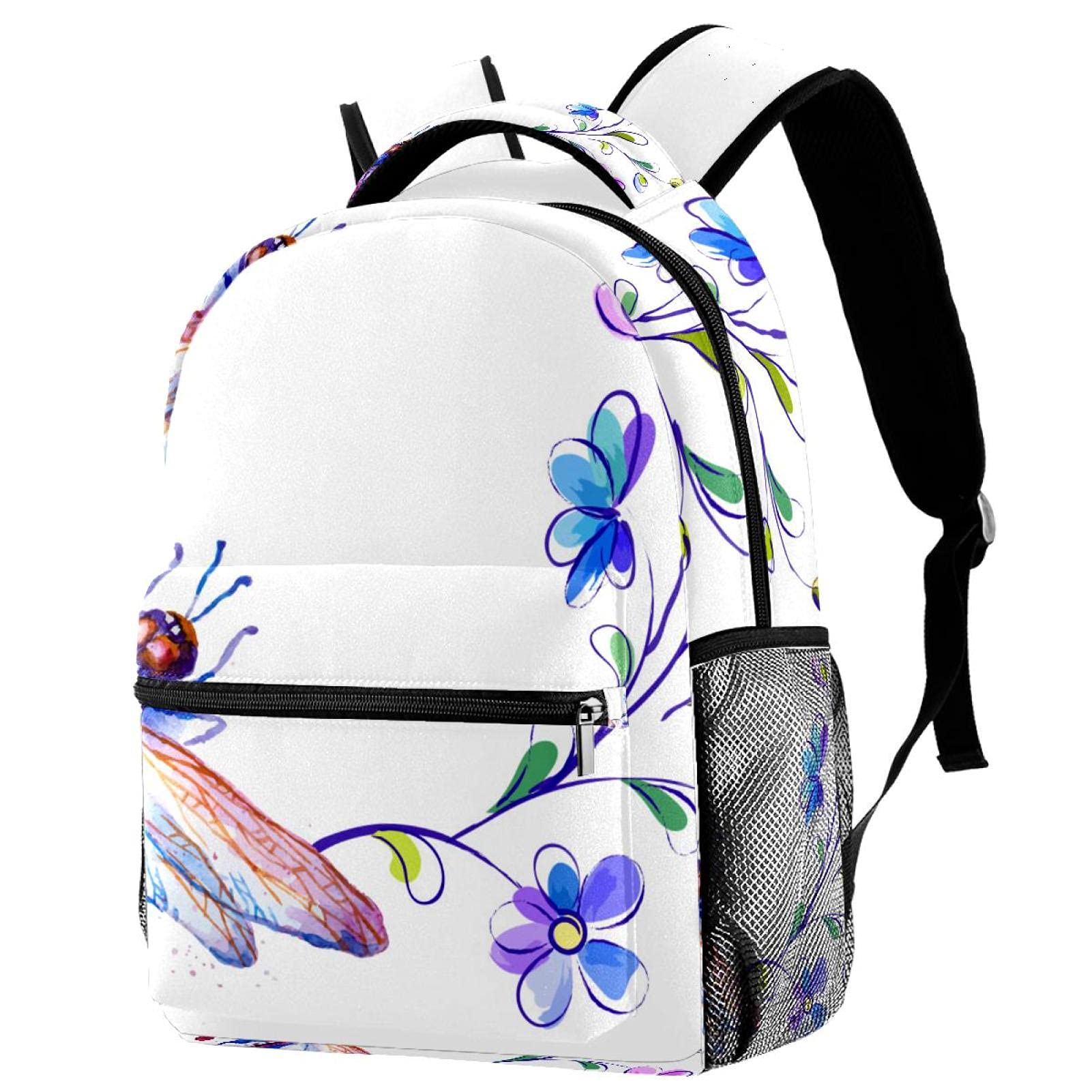 Sac à dos d'école enfants libellule fleurs filles garçons sergé - 7