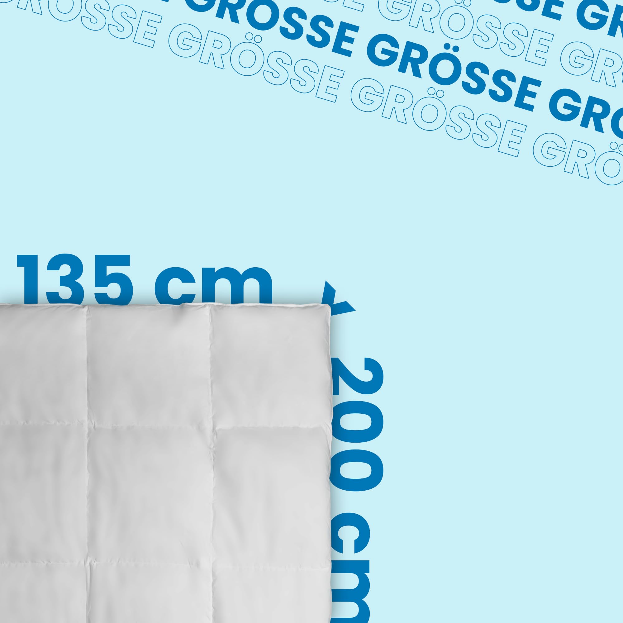 Couette/édredon piqué en duvet et plumes, garni(e) de 50 % de duvet et de 50 % de plumes - Couverture certifiée Oeko-Tex - 135 x 200 cm - Agréable, douce et confortable (avec oreiller en plumes de 80 x 80 cm), Coton, mit Federkissen 80x80cm