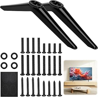 TV Stand für TCL, TV Standfuss Kompatibel mit 28-65 Zoll Roku Fernseher, TV-Standfüße mit Anti Rutsch Pads und Schrauben Set, Universal Standfuß Fernseher Füße für TCL, Samsung, Roku