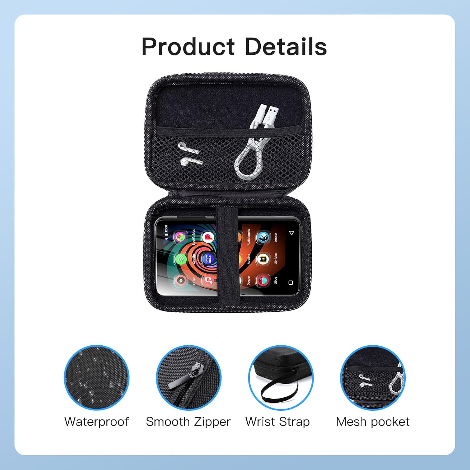 Carrying Case for Innioasis G3- Hard Shell Protective Carrying Case, Portable Travel Storage Bag with Wrist Strap & Carabiner | Anti-scrathes&Shockproof