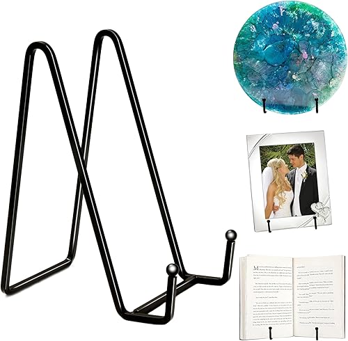 3 paquetes de soportes de placa cuadrada de 6" de metal para exhibición, soportes de placa para exhibición que pueden usarse para soportes de fotos,