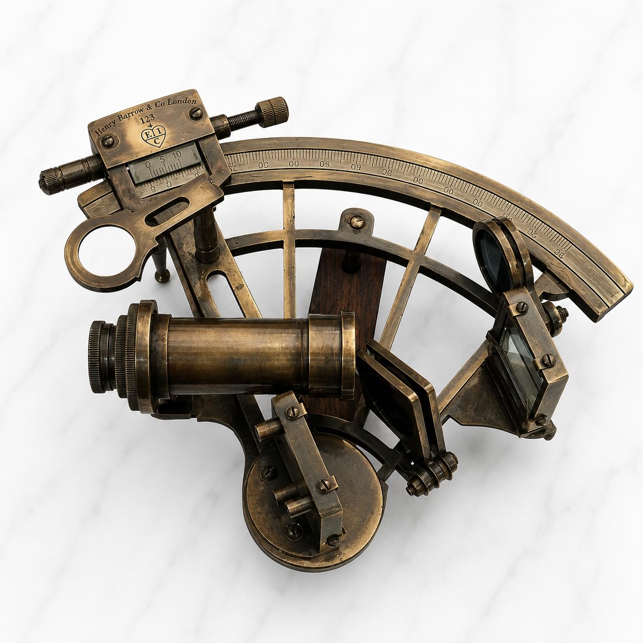 Vintage Brass Sextant Antique Navigation Instrument Nautical Marine Decor Collectible Survey Replica Gift-picture-29