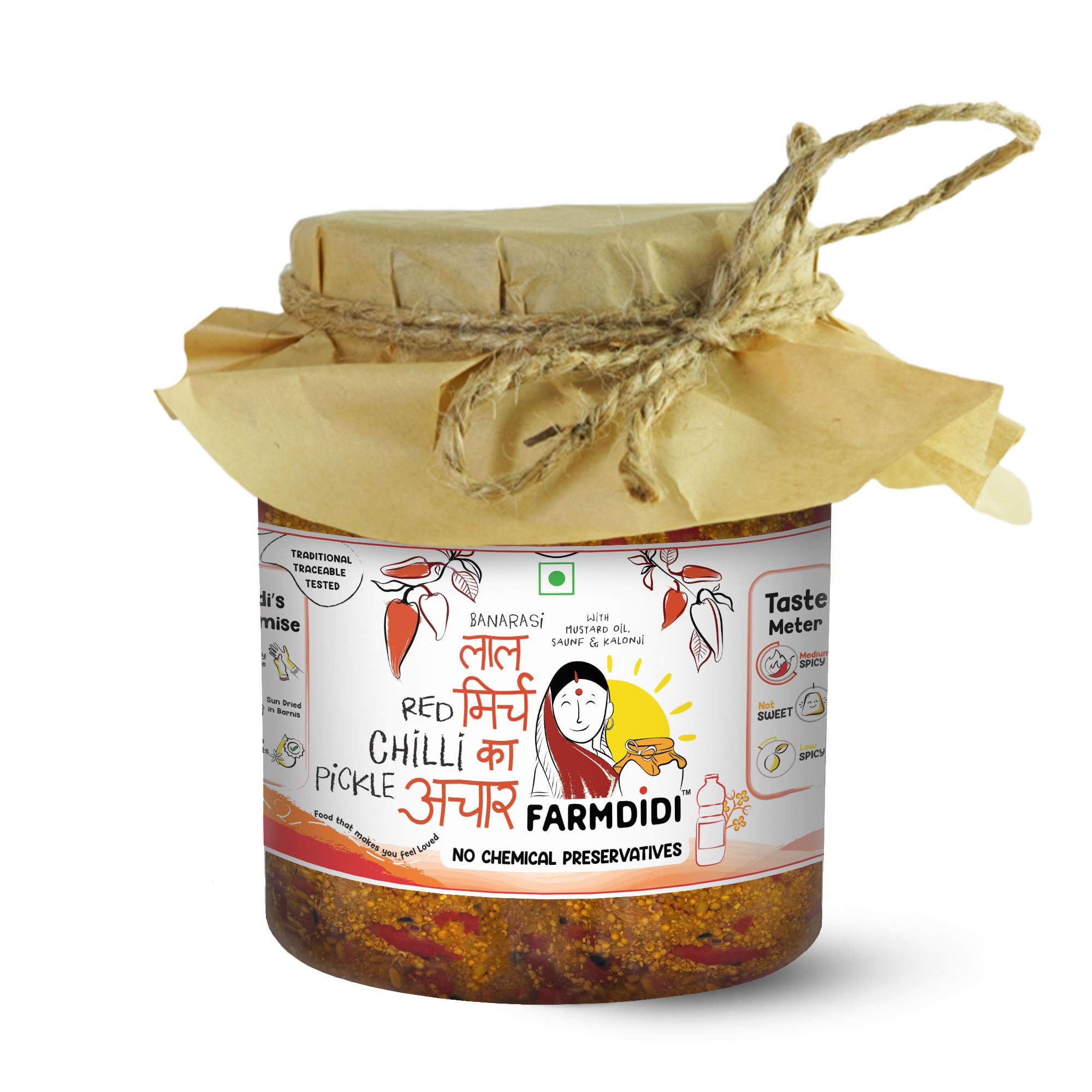 Stuffed Red Chilli Pickle 1Kg | Homemade Bharwa Lal Mirch Ka Achar | Authentic Stuffed Chilli Pickles | Less Oil | No Chemical Preservatives | Traditional Bharwa Mirch Ka Achaar Recipe