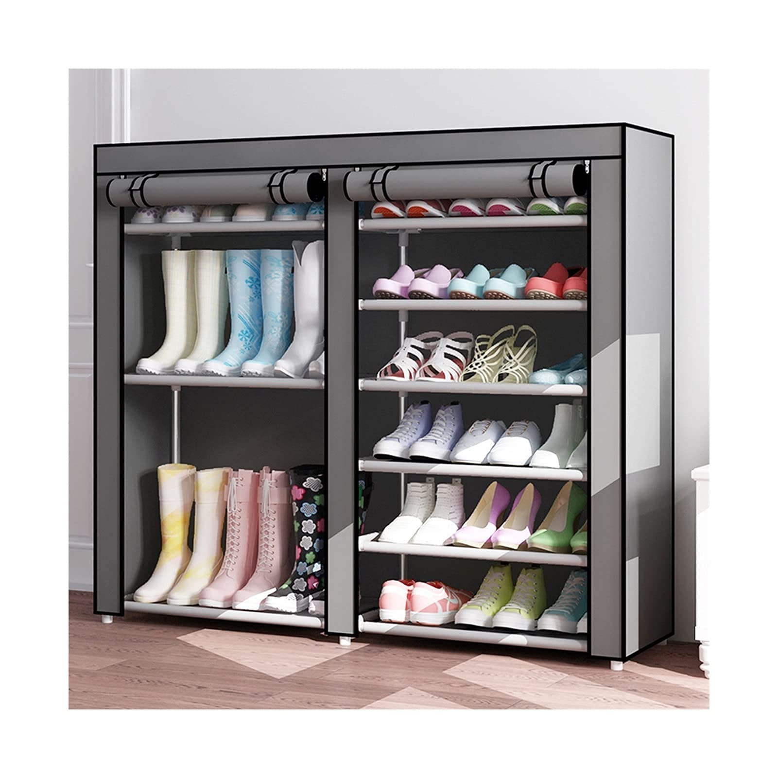 Range-Chaussures Organisateur Meuble Tissu Non Tissé 7 Niveaux