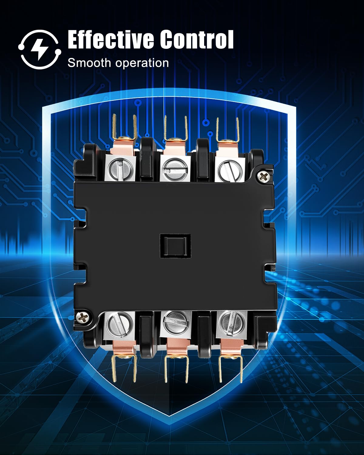 60 Amp 75 RES 3 Pole 120v Coil Relay Contactor Fit for Heating Ventilation Air Conditioning Refrigeration Replace 91632 17636 HCCY3XT06CJ C25FNF360A 42EF35AF 61471