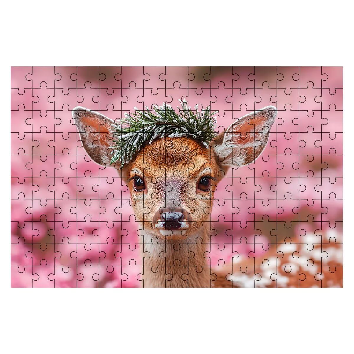 Puzzle 3000 elementów dla dorosłych, puzzle 3000 sztuk jeleń, zwierzęta puzzle dla dorosłych z wykwintnym pudełkiem do pakowania, gry edukacyjne, duże drewniane puzzle na prezent dla kobiet obraz