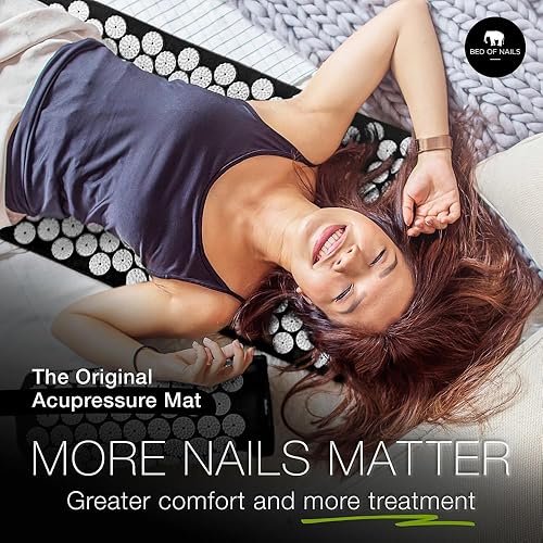 Miniatura 2 de Bed of Nails The Original Premium Alfombrilla de Acupresión, 8,820 Puntos de Presión de Acupuntura para Alivio del Dolor de Espalda, Mayor Energía,