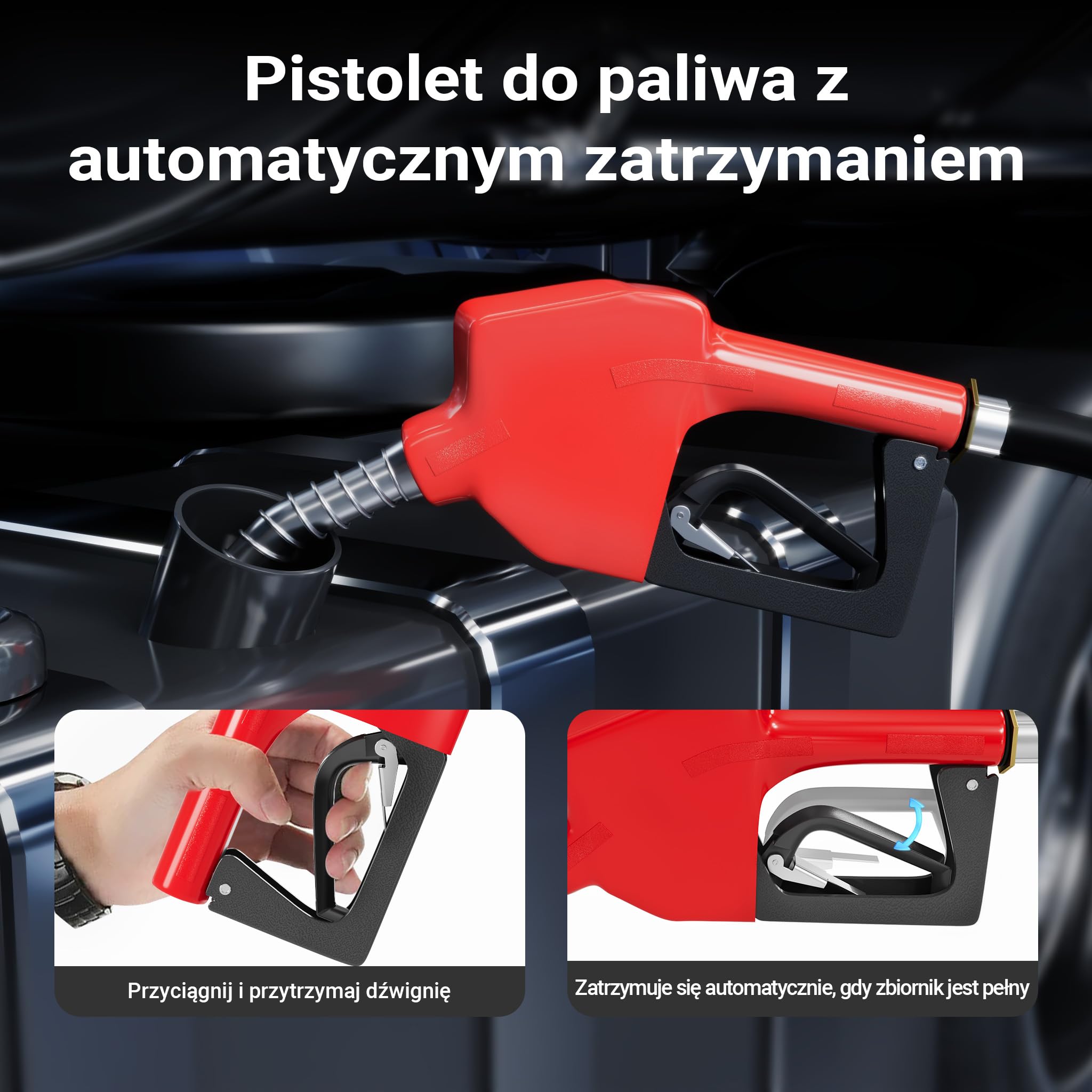 Wiltec Pompa do oleju napędowego i opałowego 550 W 20-60 l/min, samozasysająca z wbudowanym licznikiem, wężami i pistoletem