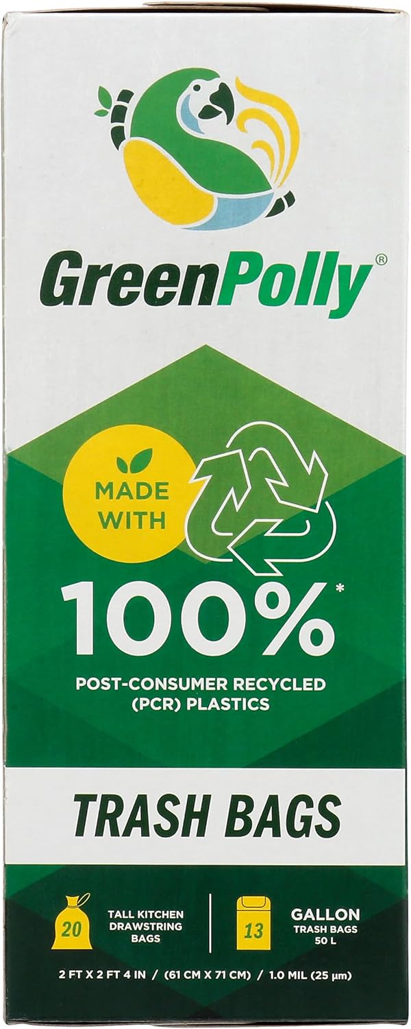 Tall Kitchen Trash Bags 13 Gallon, 20 CT