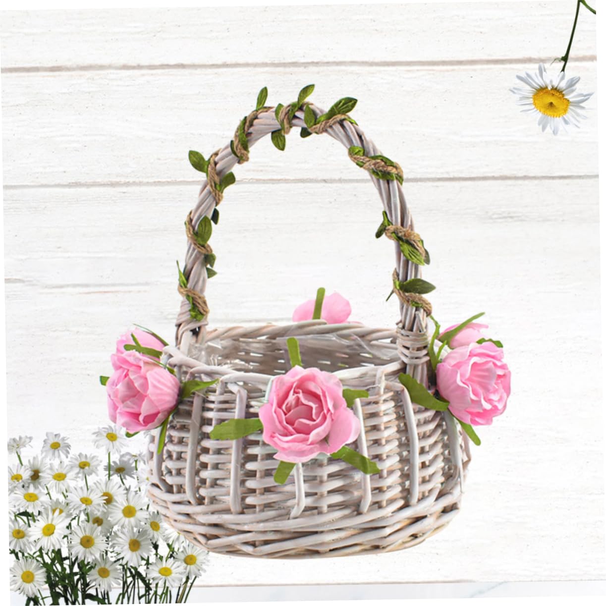 Zerodeko 3stücke Hochzeitsblumenkorb Aus Rattan Zarter Handgefertigter Blumenmädchenkorb Für Hochzeiten Kreative Streukörbchen Für Blumen Und Konfetti Elegantes Hochzeitszubehör b
