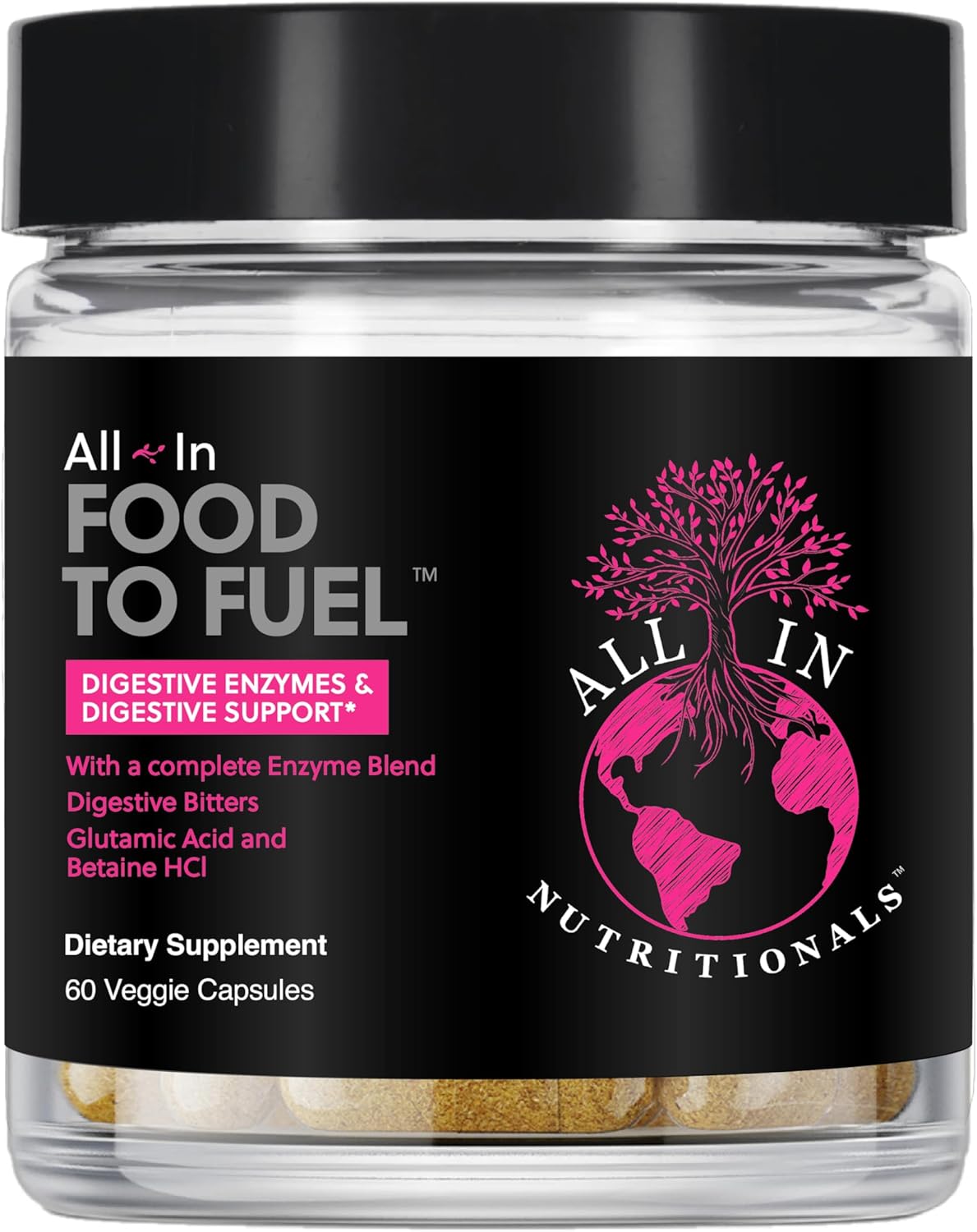 Food to Fuel- Formulated to Support The Digestion, Absorption, and Assimilation of All Food Groups. 30 Servings in Every Jar!