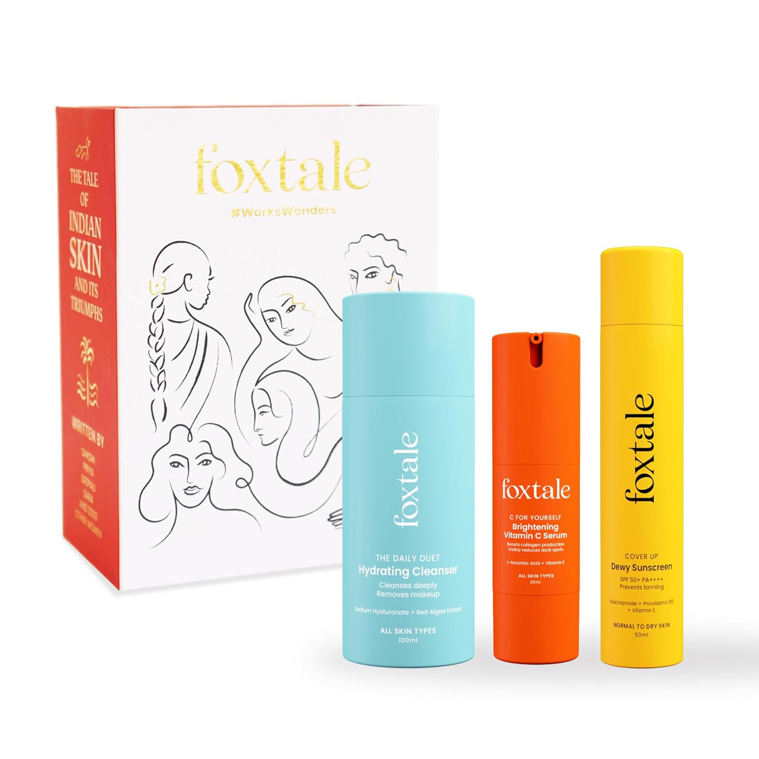 FoxTale Festive Skin Care Gift Set| Cleanser + Vitamin C Face Serum ...
