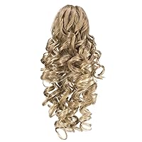Vista 2 de SWACC - Extensiones de cola de caballo de 12 pulgadas con clip de pinza, cabello sintético rizado