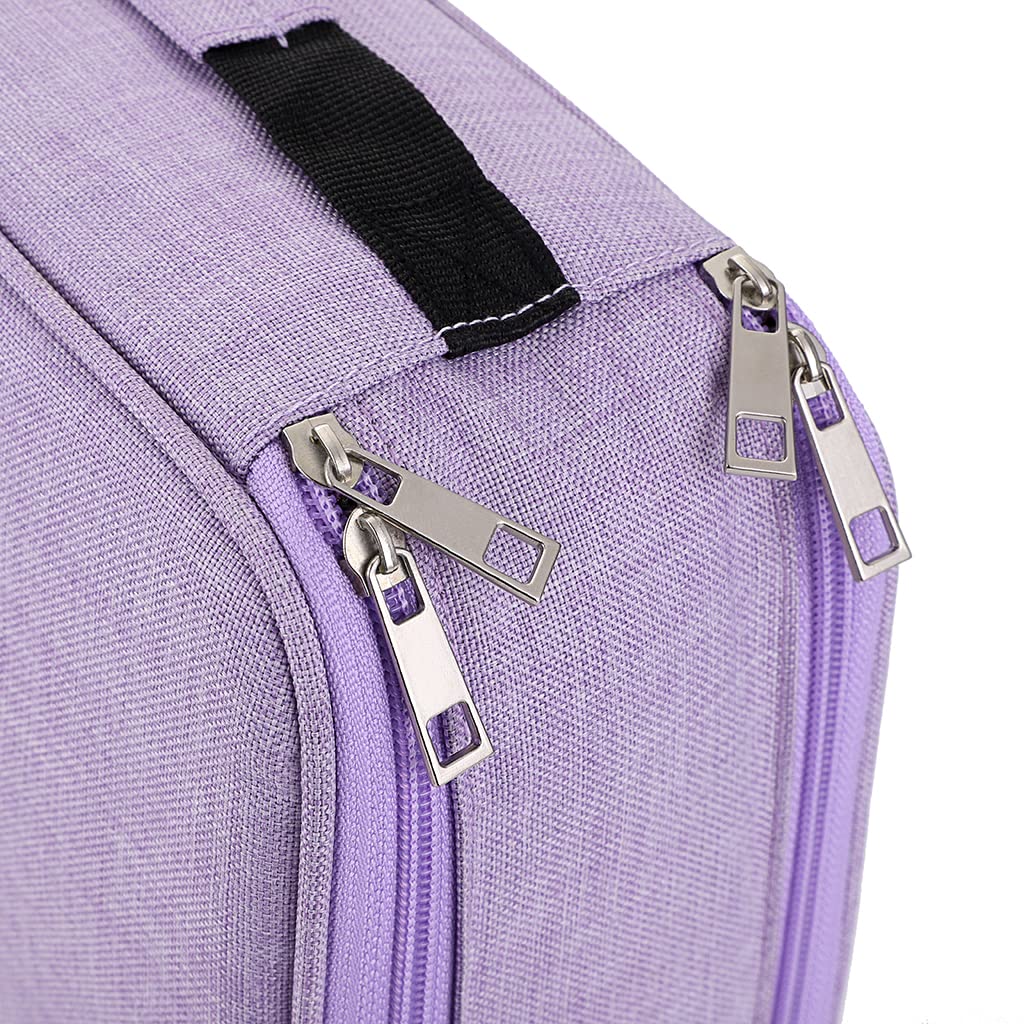 Sumree - Estuche de lápices de colores, 300 agujeros, bolsa de lápices, rotuladores, gran capacidad con doble cremallera, para dibujante profesional o aficionado, Púrpura 1, 30cm x 21cm x 10.5cm, Moda