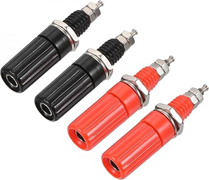 Amazon.co.jp uxcell バインディングポスト スピーカー端子 4 mmバナナプラグ用 レッド ブラック 4個 DIY