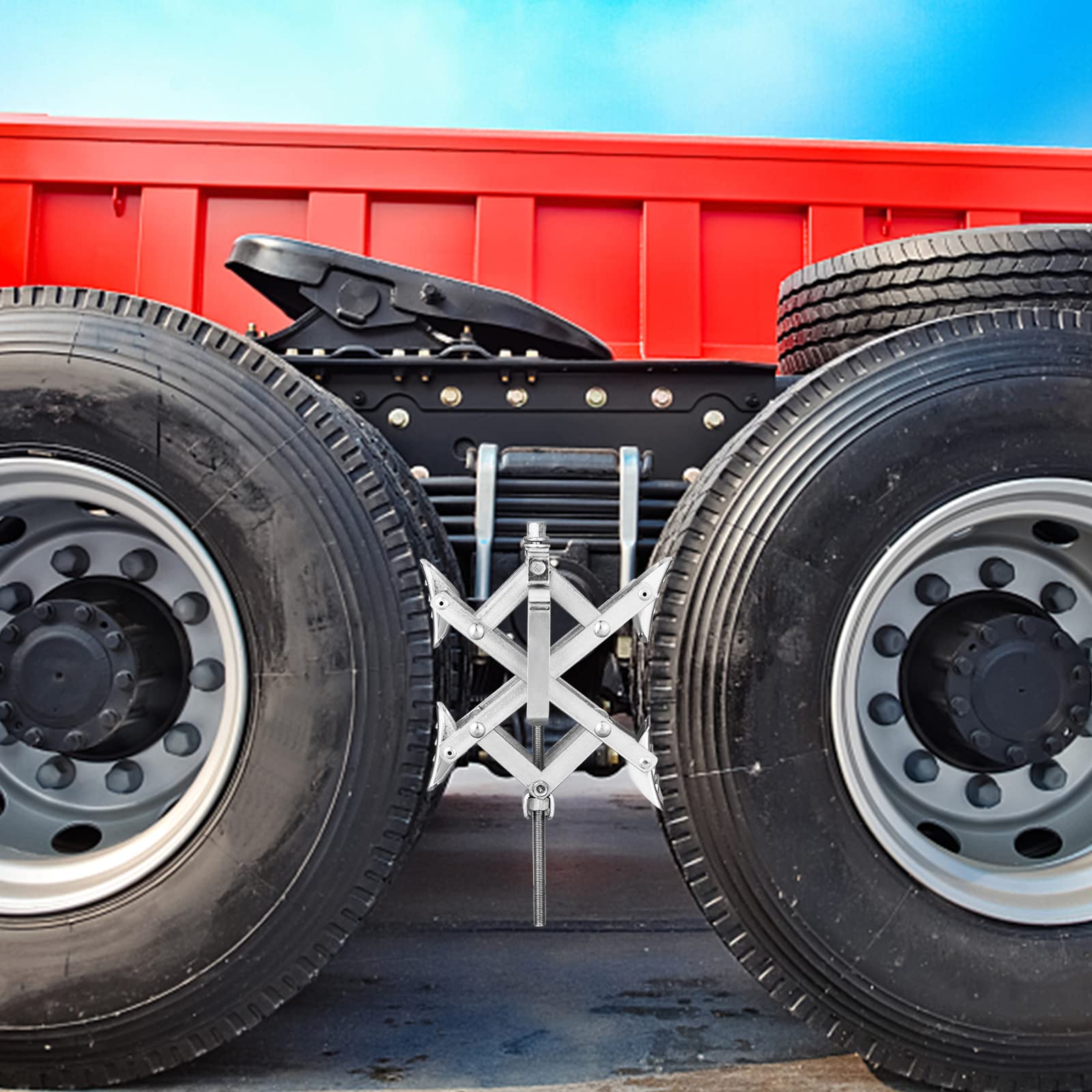 VEVOR Unterlegkeil für Wohnmobile, X-förmiger Unterlegkeil zur Stabilisierung von Wohnmobilen, für Reifenbreiten von 3,8 bis 25,4 cm, 2 Stk. Unterlegkeile mit Ratschenschlüssel und Aufbewahrungstasche