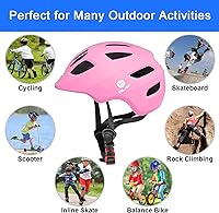 Vista 2 de Glaf - Casco de bicicleta para bebés, cascos para niños pequeños de 1 año en adelante, para niñas y niños, multideporte, ajustable, para scooter