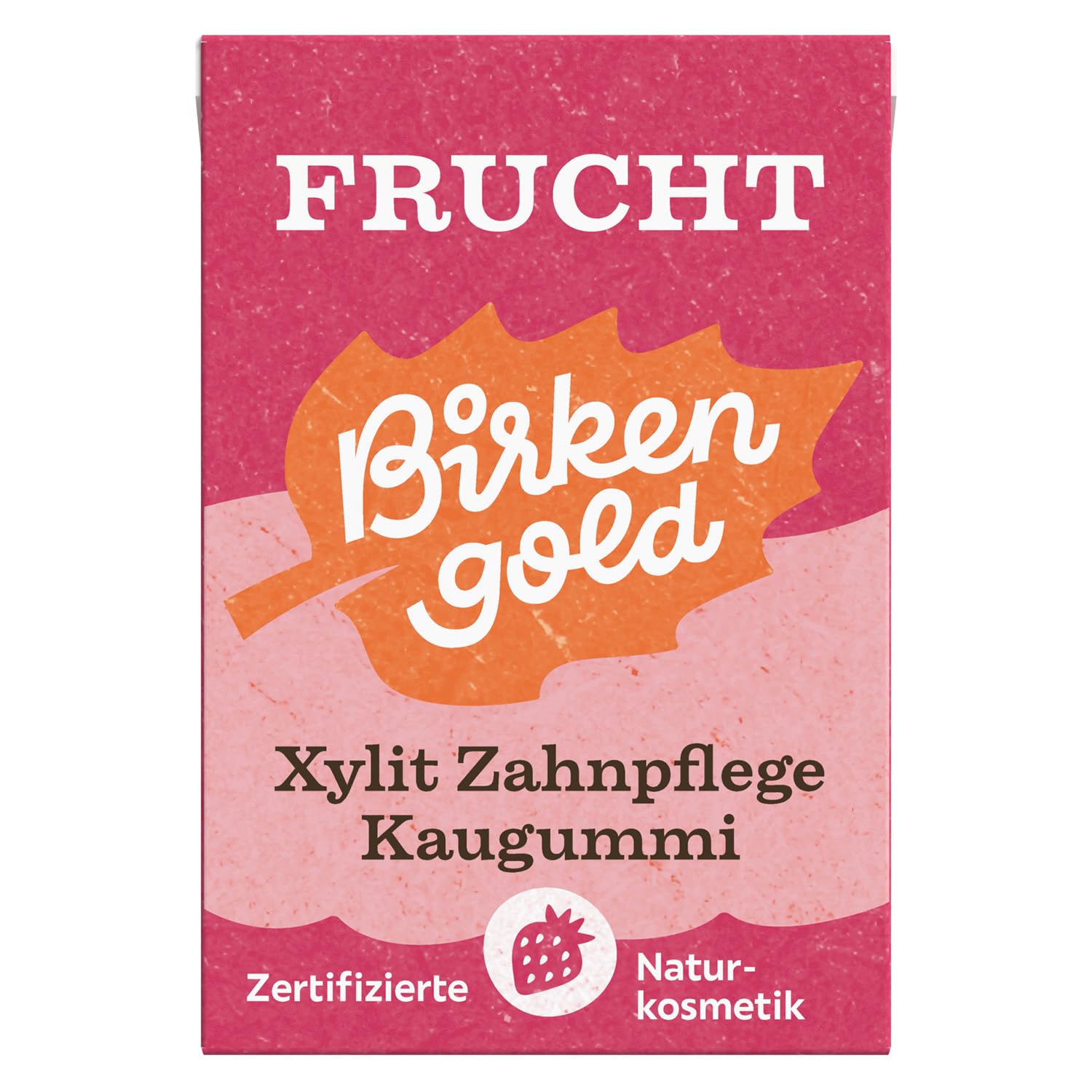 Birkengold Xylit Zahnpflege Kaugummi | Frucht | plastikfrei | 8 Stk. | Natürliche Kaumasse (Chicle) | Ohne Erdöl | Zuckerfrei | Naturkosmetik zertifiziert | vegan