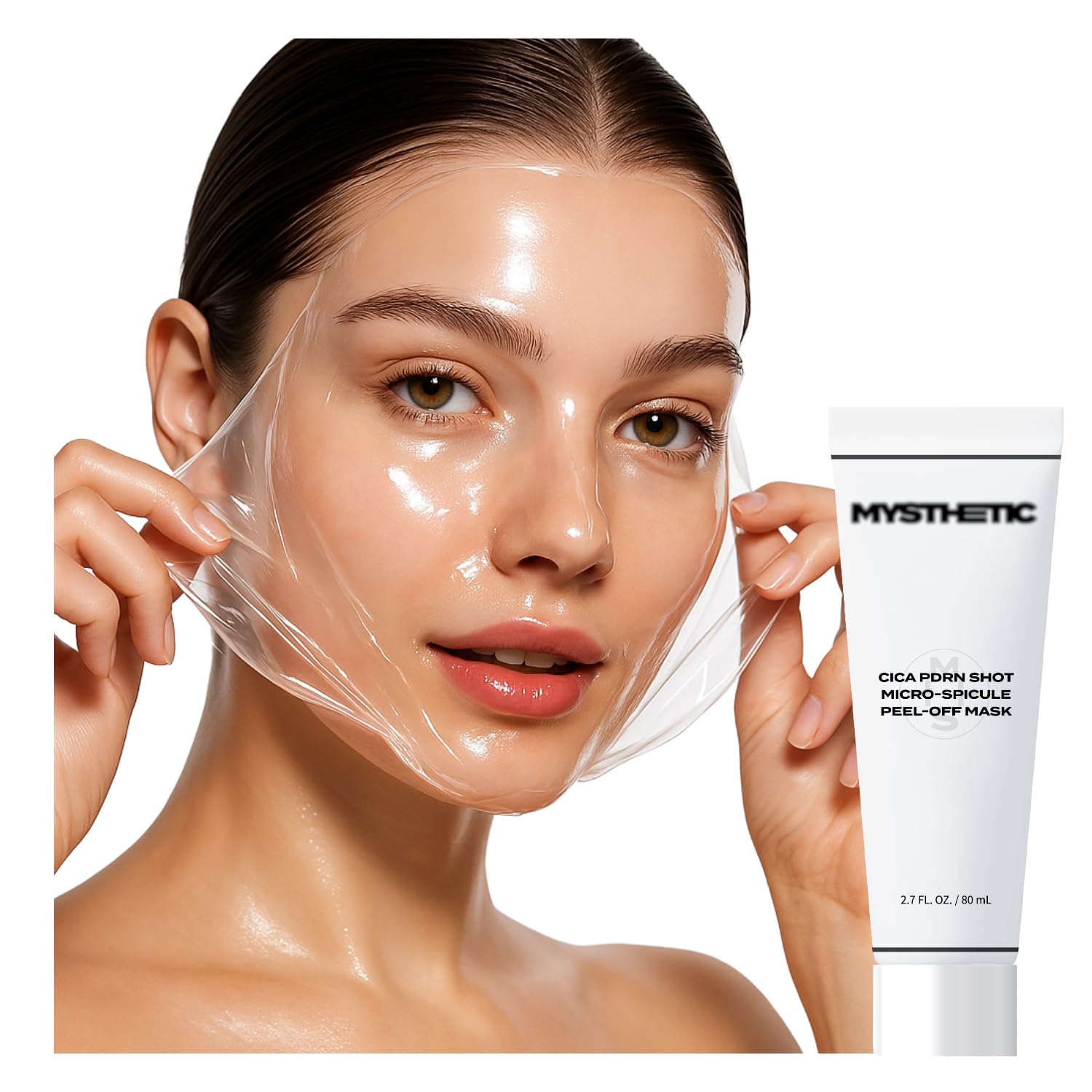 MYSTHETIC PDRN Collagen Wrapping Mask with CICA-PDRN Micro-Spicule Shots for Elasticity, Pore-Minimizing, Hydration, Glow - Korean Skin Care - 2.7 FL.