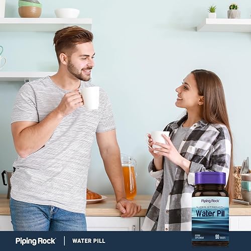 Miniatura 6 de Piping Rock Pastilla de agua para hombres y mujeres | 90 tabletas | Suplemento súper fuerte | Vegetariano, sin OMG, sin gluten