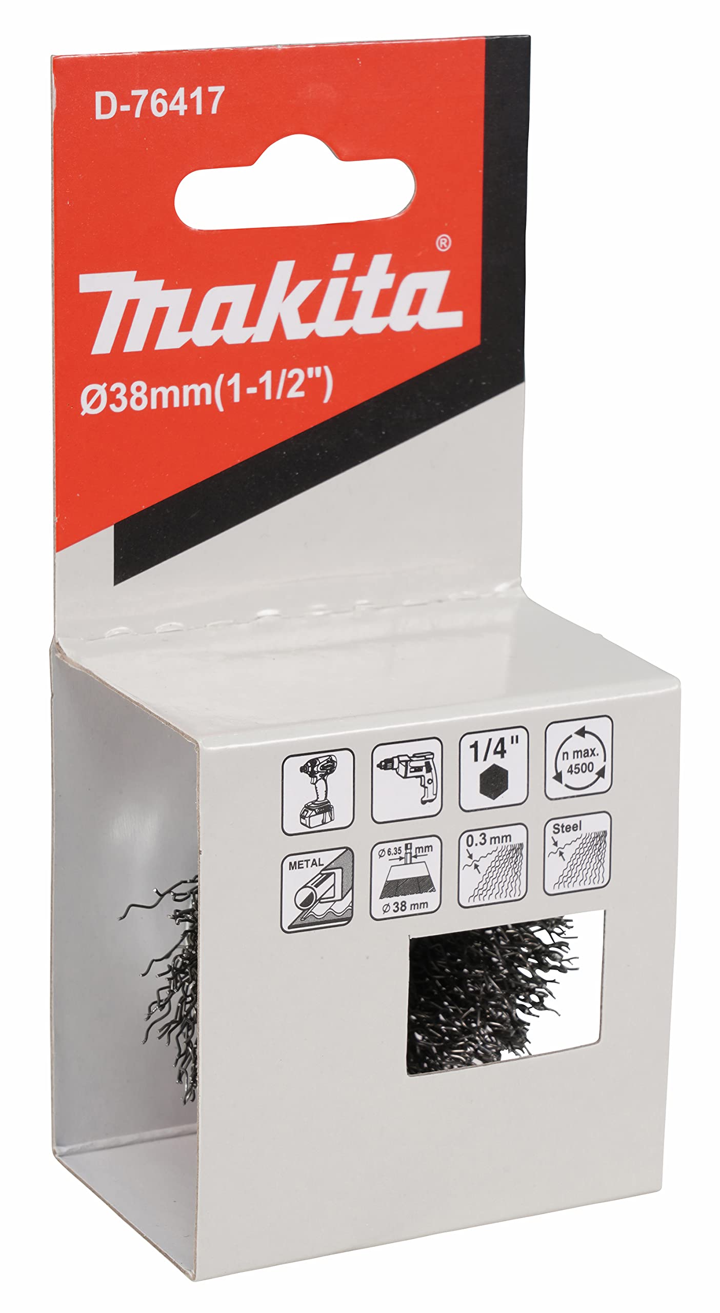 Makita D-76417 Spazzola a tazza di filo