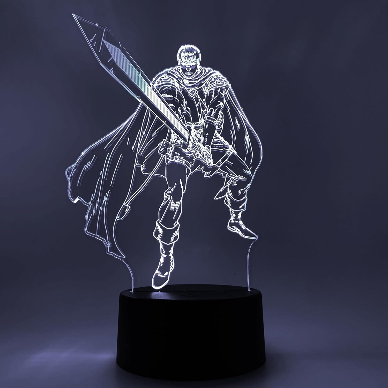 Otaku Lamps Berserk - Guts Anime Night Light, 16 Color RGB LED – Gift for Otaku