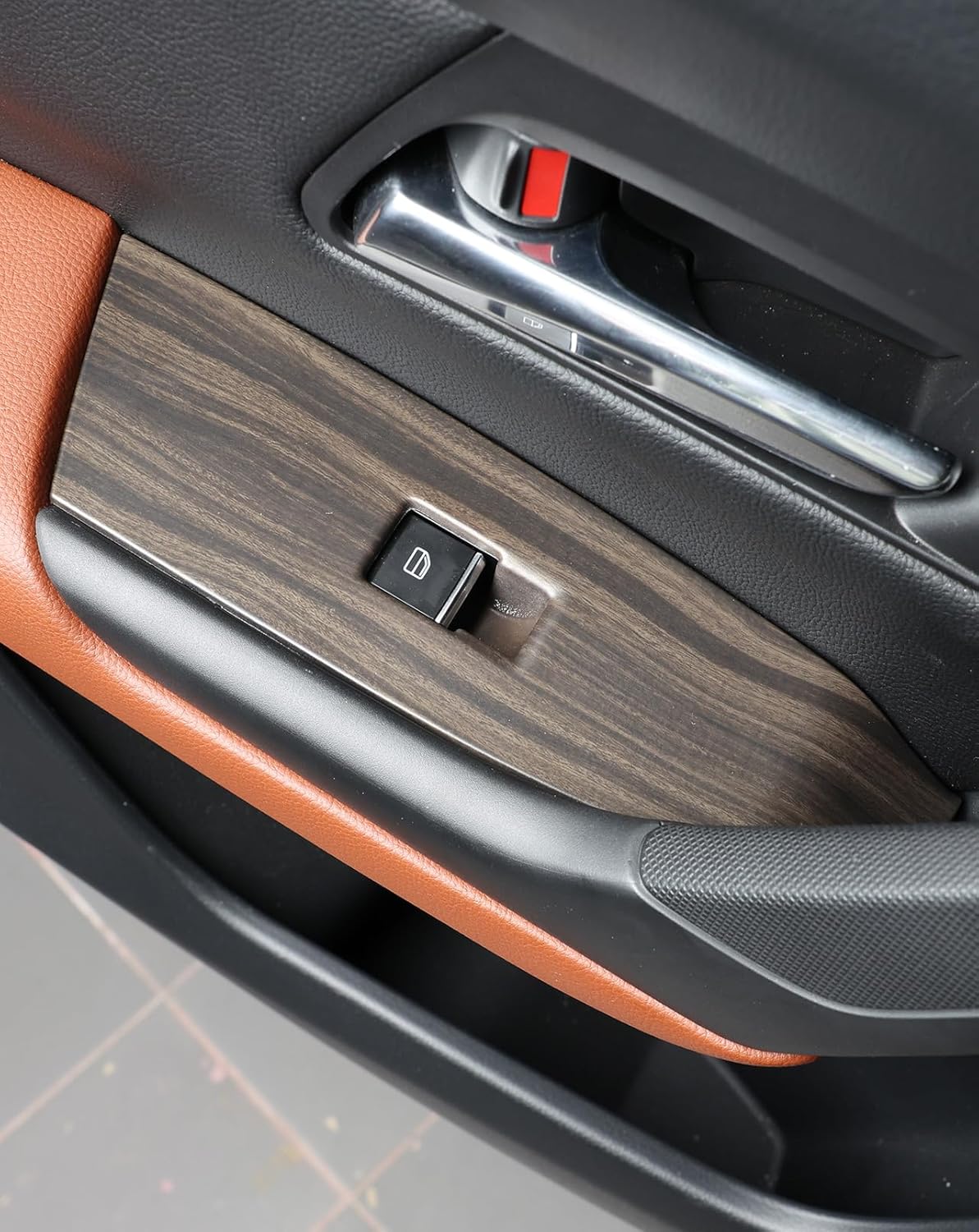 for Mazda CX-50 2026 2025 2024 2023 Trims Cover, Wood-Grain Finish Interior Accessories for Mazda CX50 Gas and CX 50 Hybrid, Window Control Switches Protective Panel