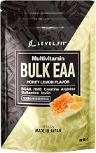 LEVEL.FIT BULK EAA No Artificial Sweeteners, No Additives, Honey Lemon Flavor, 500g Nutritional Functional Food BCAA, HMB, Creatine, Arginine, Glutamine, Citric Acid, Inulin (Dietary Fiber), 11 Kinds