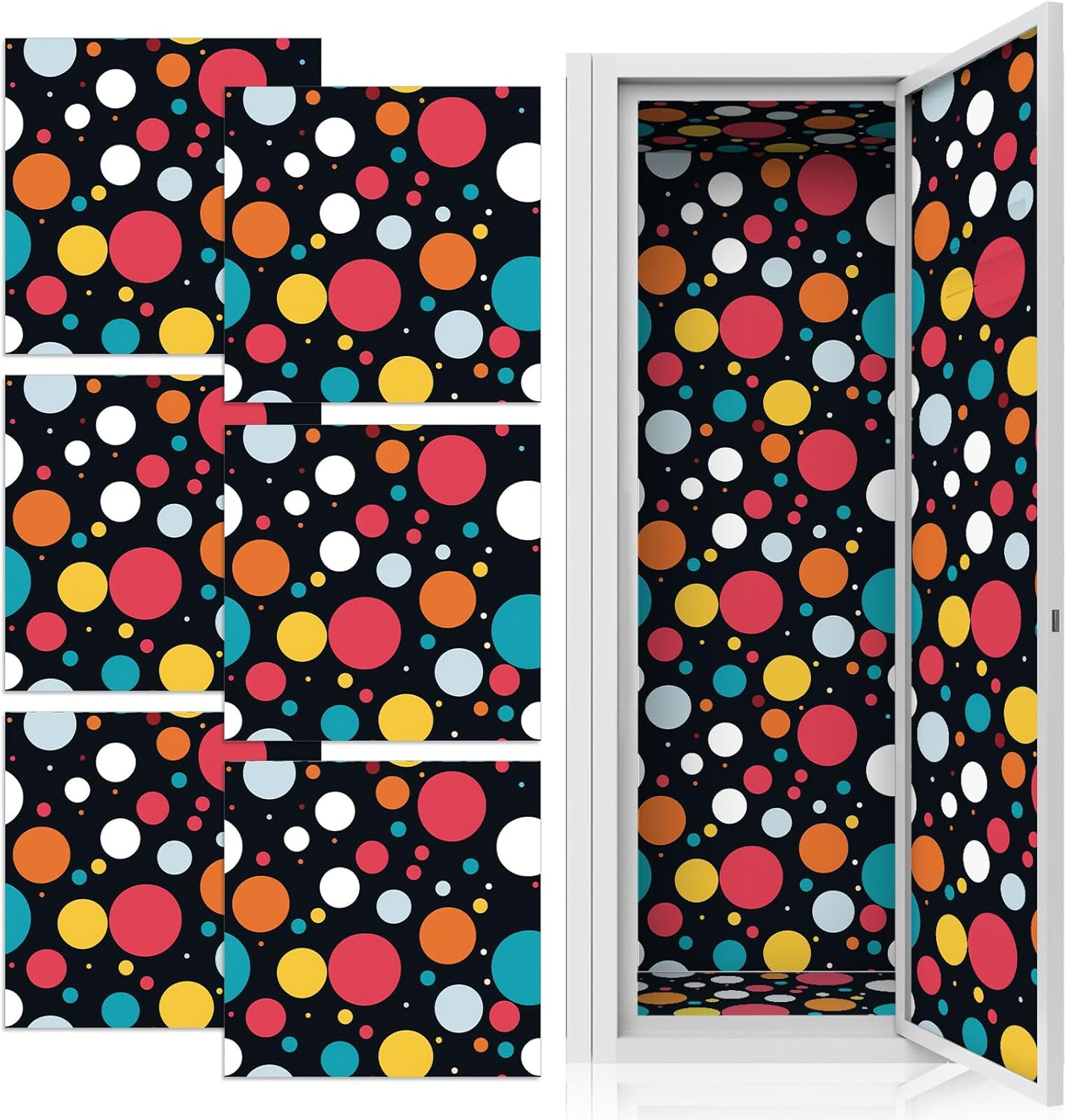 Denylo pro 6 Pcs Locker Magnetic Wallpaper Locker Block Style Wall Magnetic Sticker for Back to School Locker Accessories Classroom Office Supplies